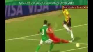 Colombia vs Bolivia 50  Resumen amp Goles  Eliminatorias Brasil 2014 22032013 [upl. by Auqenet]