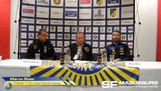 Pressekonferenz  1 FC Lokomotive Leipzig gegen 1 FC Magdeburg 30 10  wwwsportfotosmdde [upl. by Allistir]