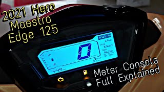 Hero Maestro Edge 125cc BS6 Meter Console Full Explained  Hero Connect Features Explained [upl. by Watt986]