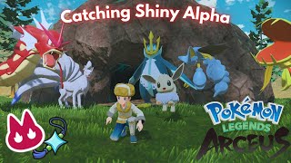 Catching SHINY ALPHA with SINNOH MUSIC in Pokemon Legends Arceus [upl. by Patrick]