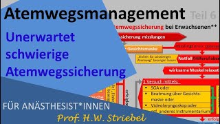 Atemwegsmanagement Teil 6 Unerwartet schwierige Atemwegssicherung [upl. by Otrebron]