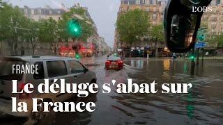 Orages  les conséquences des intempéries à Paris Dieppe Le Mans [upl. by Matazzoni358]