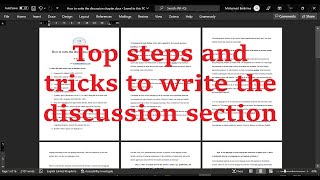 How to write the discussion chapter [upl. by Siuluj44]