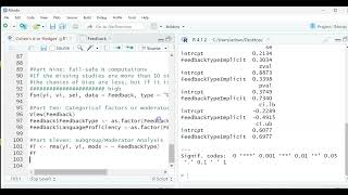 MetaAnalysis amp MetaRegression In RPart Eleven SubgroupModerator Analysis [upl. by Yenroc242]