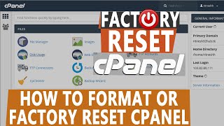 How to Reset or Format cPanel completely by yourself [upl. by Tlok]