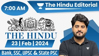 23 Feb 2024  The Hindu Analysis  The Hindu Editorial  Editorial by Vishal sir  Bank  SSC  UPSC [upl. by Reba795]