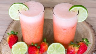 Cómo hacer limonada de fresa 🍓 Refresco de fresa con limón [upl. by Hepsibah]