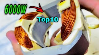 Top10 220v fuel less electric generators in the world using blender motors [upl. by Ahseid]