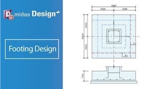 midas Design Plus Footing Design [upl. by Ecam]