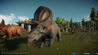 Jurassic World Evolution 2  Torosaurus sounds [upl. by Ahsiugal]