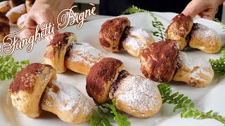 FUNGHETTI BIGNÈ CREMA E CIOCCOLATO 🍄 di Pasta choux 🍄 CREAM AND CHOCOLATE PUFF [upl. by Nagirrek293]