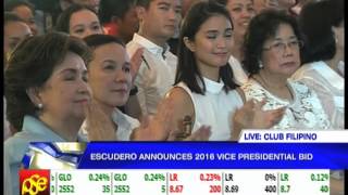 WATCH Chiz Escudero announces VP bid [upl. by Yliak]