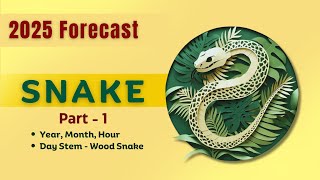 2025 Snake Zodiac Sign Part 1  Monthwise Forecast  Wood Snake Year  Alan Stirling [upl. by Selfridge518]