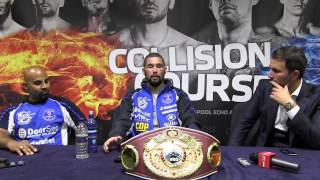 NATHAN CLEVERLY  TONY BELLEW POSTFIGHT PRESS CONFERENCE  COLLISION COURSE [upl. by Baler]