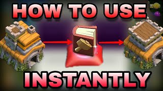 CLASH OF CLANS  how to use magical item  book of building  in clan game [upl. by Attevaj]