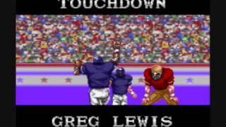 Brett Favres Game Winning TD pass to Greg Lewis According to Tecmo Super Bowl [upl. by Emil897]