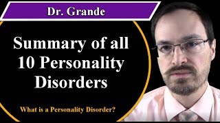 Summary of all 10 Personality Disorders [upl. by Mackenie]