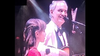 Andrea Bocelli invites his daughter Virginia to sing Over the Rainbow 🌈 live part 1 [upl. by Nimesh]