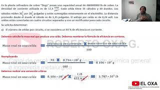 Electrometalurgia 3 Calcular el número de celdas por circuito la resistividad del electrolito y más [upl. by Shawnee]