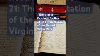 Todays Mass Readings for Nov 21 The Presentation of the Blessed Virgin Mary immaculateheartofmary [upl. by Birgitta276]