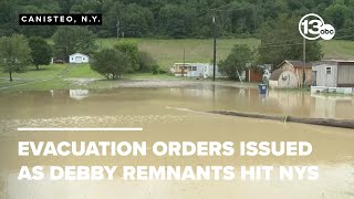 Evacuation orders issued as Debby remnants cause floods in parts of New York [upl. by Rramahs271]