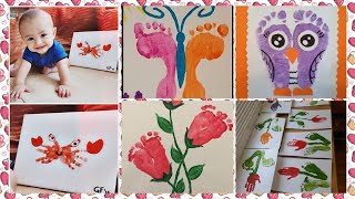 Hand and Foot print craft activity and fun for kids  hand and footprinting ideas [upl. by Stacie753]