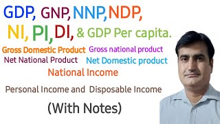 61GDP GNP NNP NDP NI PI DI amp GDP Per capita  Gross Domestic Product  National Income [upl. by Suzie]