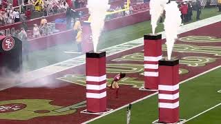 49ers Brock Purdy gets loudest ovation from crowd during player introductions 👀 [upl. by Ahsekal]