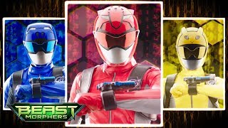 Power Rangers Beast Morphers Morph Sequence  Power Rangers Official [upl. by Kitrak]