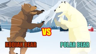 Kodiak Bear vs Polar Bear  Animal Tournament S1  Animal Animation [upl. by Suzi]