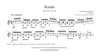 Carulli  Rondo Op 241 No 34 [upl. by Nnairahs]