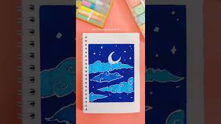 STAR NIGHT SCENERY DRAWING shorts art painting [upl. by O'Rourke771]