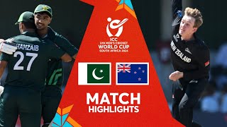 Pakistan v New Zealand  Match Highlights  U19 CWC 2024 [upl. by Nosiaj]