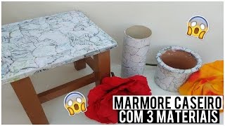 Como fazer efeito mármore Caseiro com 3 Materiais [upl. by Eglanteen725]