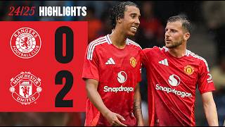 Amad amp Hugill FIRE Home 🚀  Rangers 02 Man Utd  Highlights [upl. by Golliner]