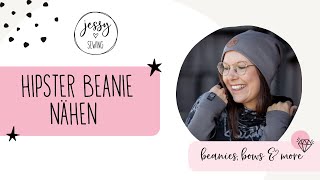 Hipster Beanie nähen  Schnittmuster für Erwachsene und Kinder mit Label [upl. by Elinor]