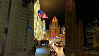 Chicago downtown night view music chicagotravel Viral ￼ [upl. by Thomsen951]