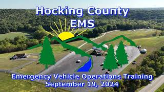 Hocking County EMS Emergency Vehicle Operations Training on September 19 2024 Drone view in 4K [upl. by Nnairak33]