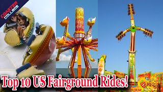 Top 10 US Fairground Rides [upl. by Darsie386]