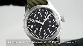 Hamilton Khaki Field Mechanical H69439931 Preowned [upl. by Blanch]