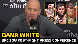 Dana White Reacts To Topuria amp Chimaev’s Wins At UFC 308 Responds To Francis Ngannou  MMA Fighting [upl. by Andaira46]