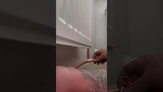 Repiping a radiator pt2 plumbing plumber coppertubing repair asmr [upl. by Enram]