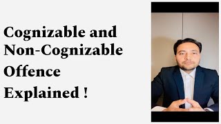 Cognizable and Noncognizable offence law india [upl. by Martynne327]