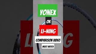 Yonex OR LiNing Comparison Video trending sports india southkorea comparison [upl. by Bena]