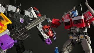 Transformers Menasor vs Optimus prime Stop motion [upl. by Kurt]