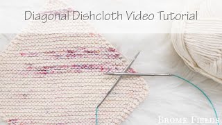 Free amp Easy Diagonal Dishcloth Knitting Pattern [upl. by Suixela]