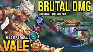 VALE BEST BUILD 2024  BUILD TOP GLOBAL VALE GAMEPLAY  MOBILE LEGENDS✓ [upl. by Oinotnas]