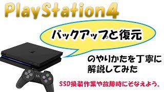 【PS4】PlayStation4 バックアップと復元のやり方を丁寧に説明してみた [upl. by Veedis60]