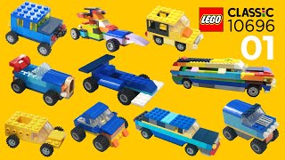 LEGO Classic 10696 Car Ideas Building Instructions Collection 01 [upl. by Malvino]