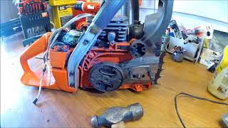 DIY How To Remove Chainsaw Clutch without Specialty Tools  Saw Repair  Poulan Husqvarna Stihl Echo [upl. by Eentihw]